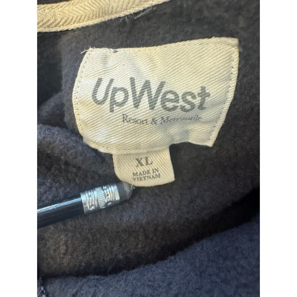 UpWest Hoodie Sweatshirt Black Gray, XL Casual Pullover – 29″ Length-Unisex - Picture 4 of 6